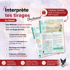 El Sol - Arcano XVIII - Tarot de Marsella PDF, Significado, Coaching, Clarividencia, Guía espiritual, Tirada de la Cruz Celta, Intuición