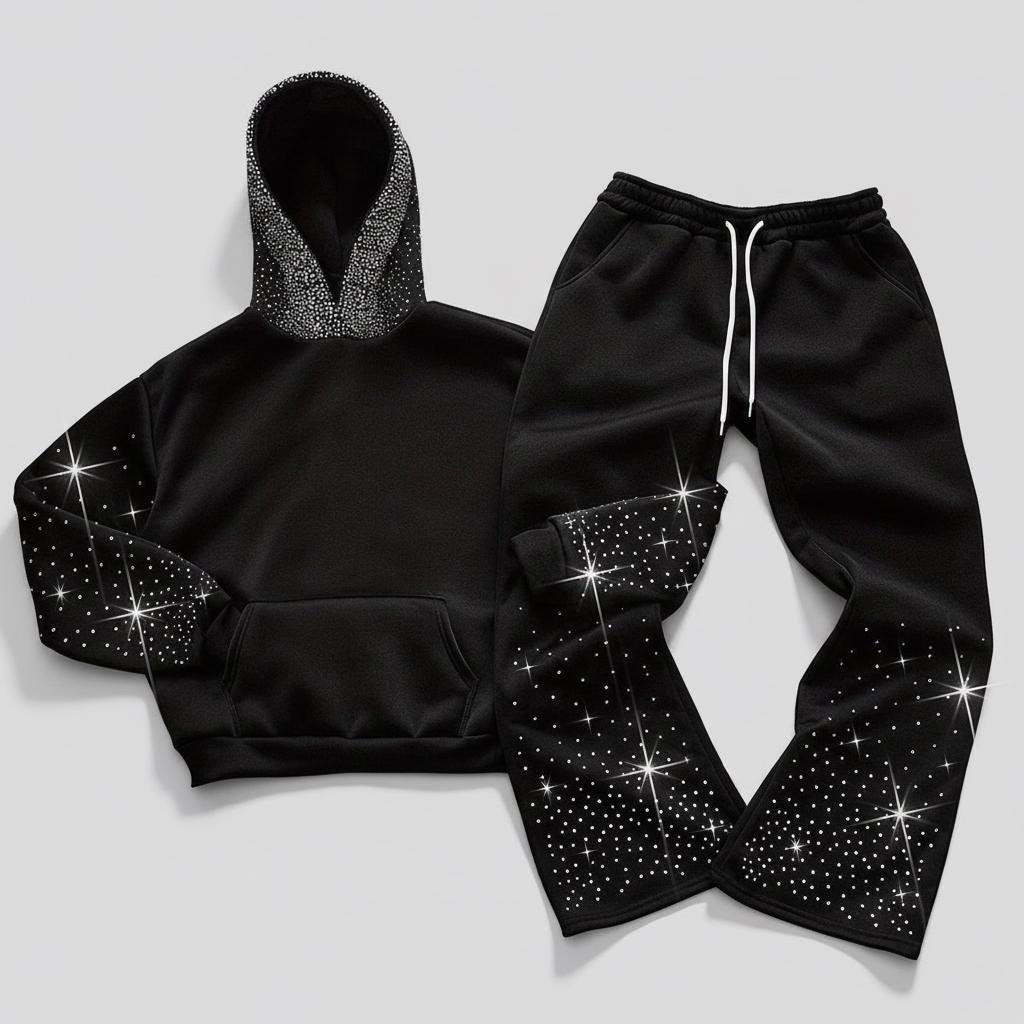 Rhinestone Jogging Suit - Etsy