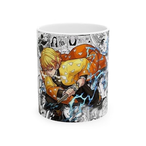 Tazza con design Zenitsu Agatsuma Lightning / Tazza in ceramica anime Demon Slayer