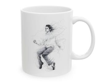 King of Pop Fan Art Ceramic Mug | white 11oz 15oz