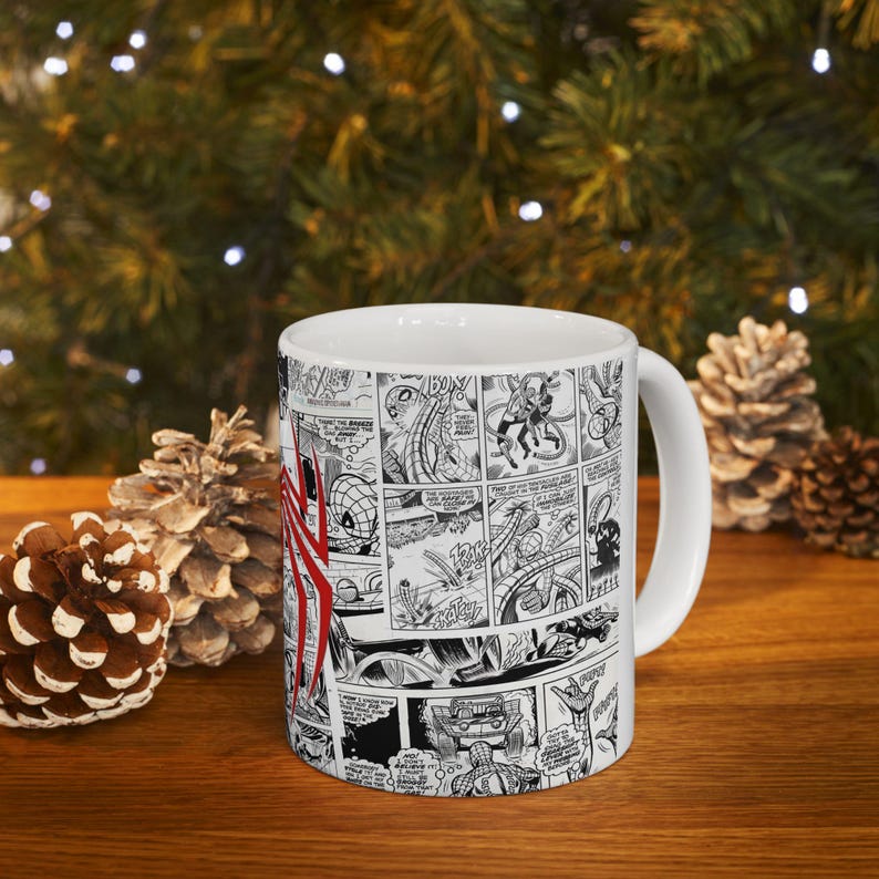 Spider-Man Comics Mug | Ceramic Comic Book Superhero Coffee Cup | 11oz image 6