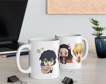 Demon Slayer Characters Tanjiro Nezuko Zenitsu Inosuke Ceramic Mug
