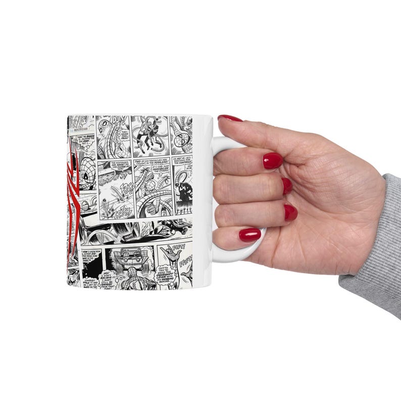 Spider-Man Comics Mug | Ceramic Comic Book Superhero Coffee Cup | 11oz image 5