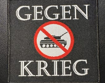 Woven patch Against War - No war