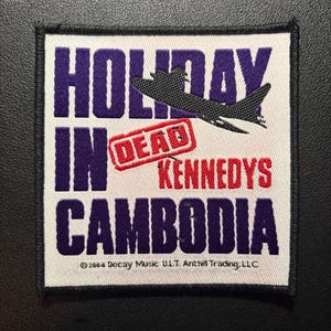 Vävd lapp Dead Kennedys - Semester i Kambodja