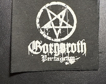 Screen printed patch Gorgoroth - Pentagram