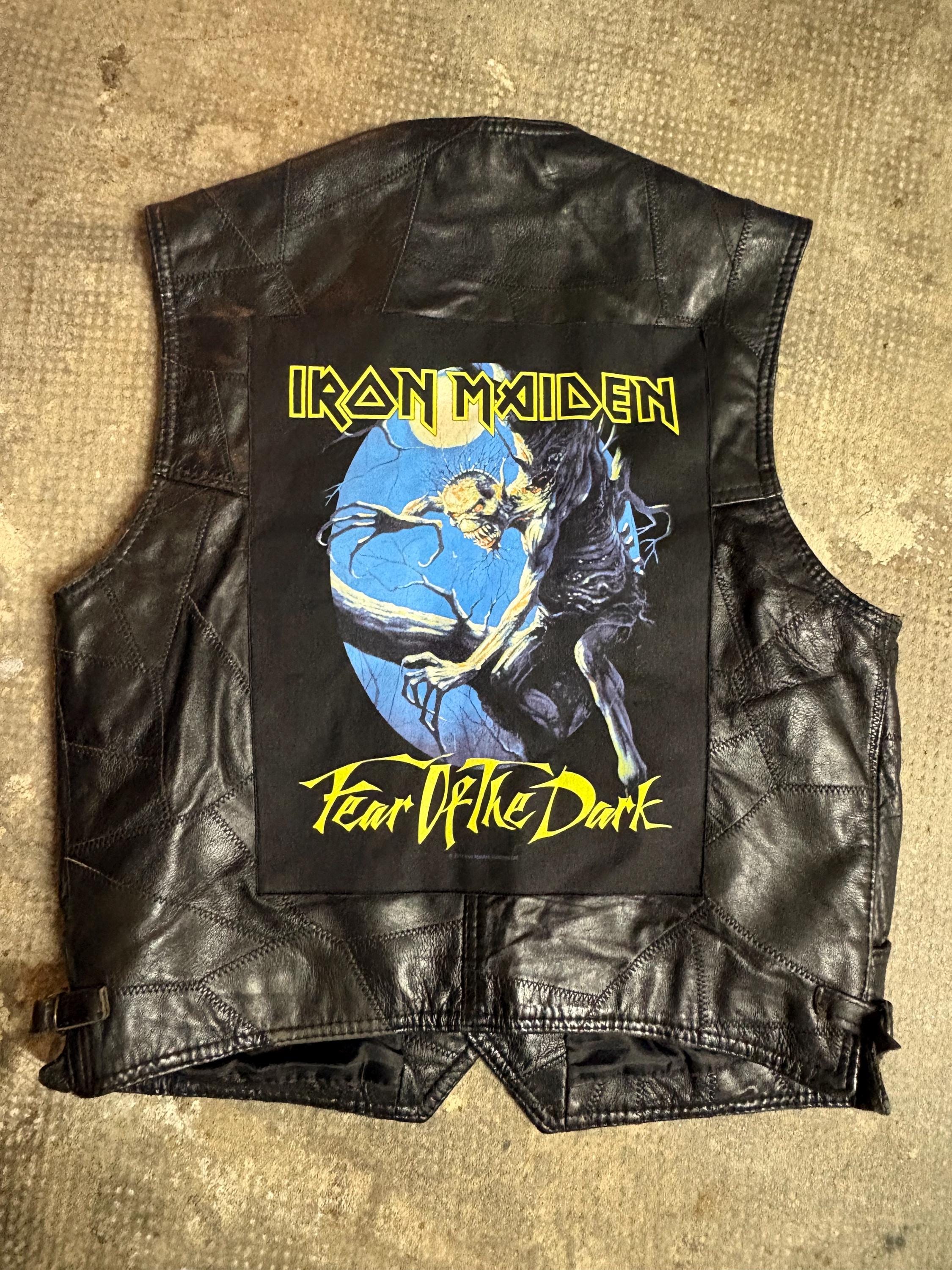 Iron Maiden - Fear of the Dark - Unique Vintage Upcycled Leather 