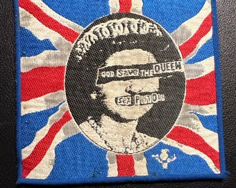 Vintage woven patch Sex Pistols - God save the Queen