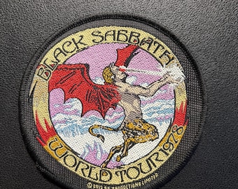 Woven Patch Black Sabbath - World Tour 1978