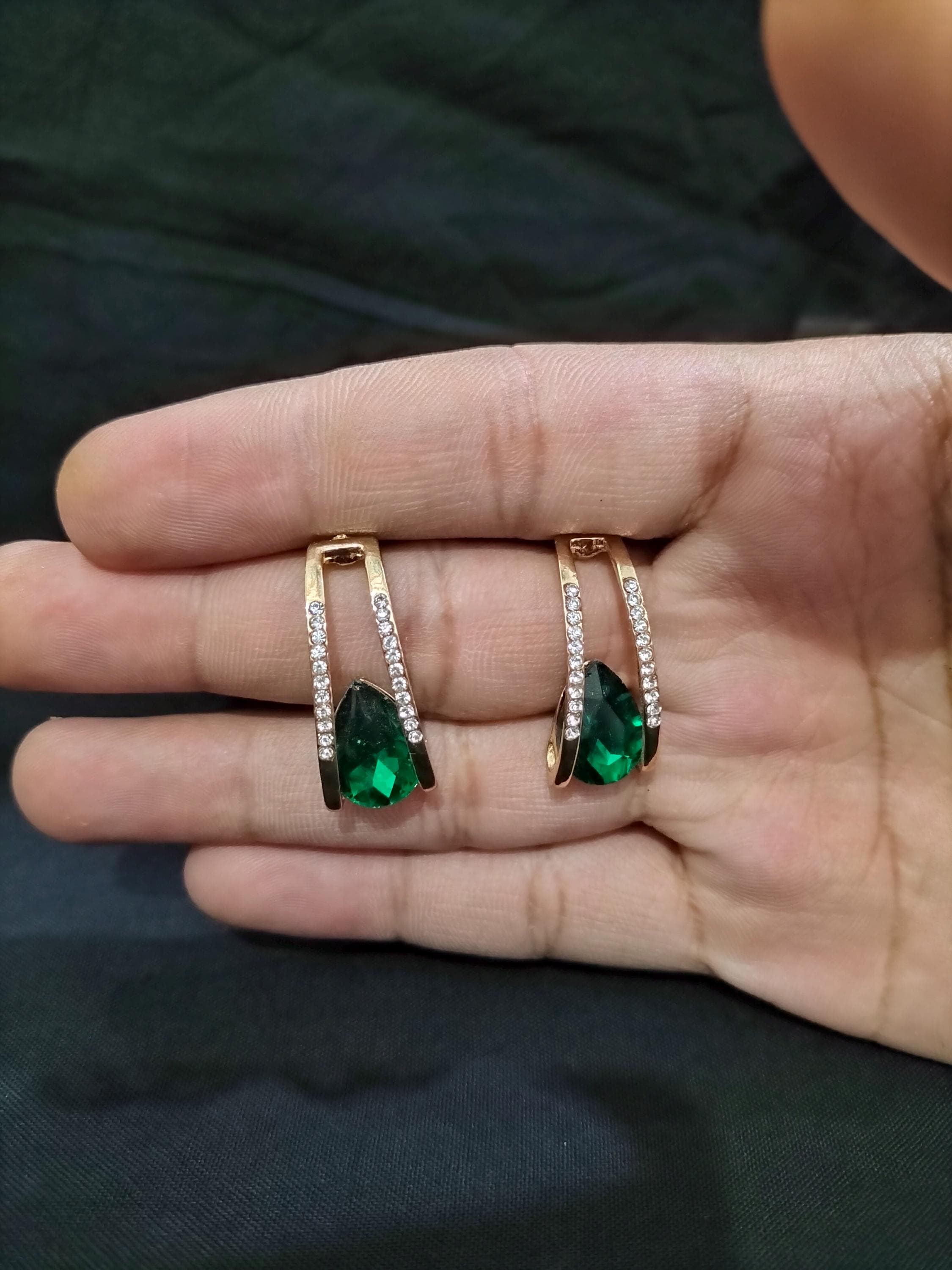 1 par de pendientes de color dorado para mujer y niña, pendientes de moda para boda, pendientes de moda para mujer.