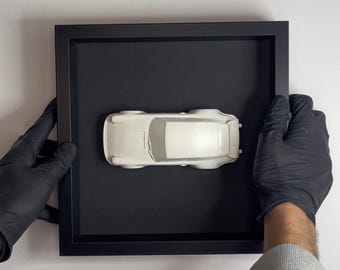 額入りポルシェ911キーデコレーション｜NFCチップ付き自動車設計図