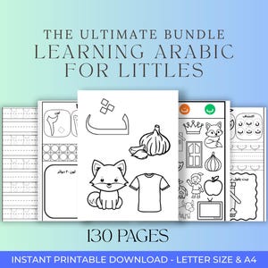 Arabic Learning Bundle for Littles: Alphabet & Numbers (Printable) image 1