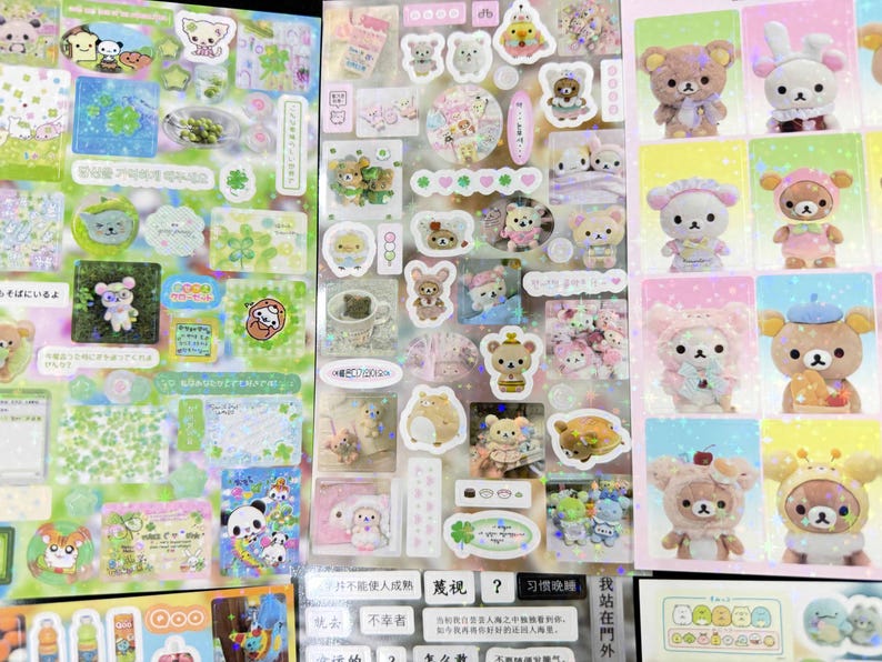 Kawaii Cute Sticker Pack – 10 Sheets Set | Aesthetic Cartoon Stickers ...
