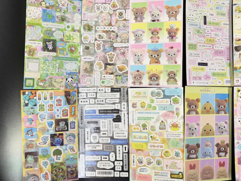 Kawaii Cute Sticker Pack – 10 Sheets Set | Aesthetic Cartoon Stickers ...