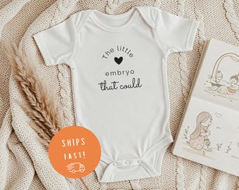 Announcement Baby Onesie® "The Little Embryo That Could" | ivf Pregnancy Reveal | Cotton Bodysuit | 0-24M | Baby Coming Soon | Grandparents