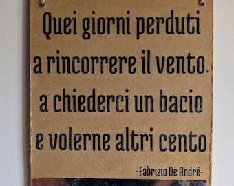 Targa decorativa da parete - Cartellini in legno - decorazioni parete - frasi in italiano - aforismi