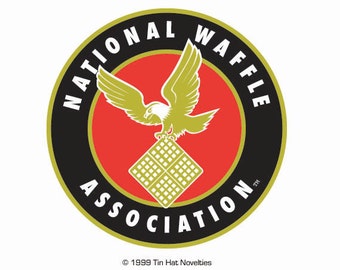 Dazzling, full-color National Waffle Sticker