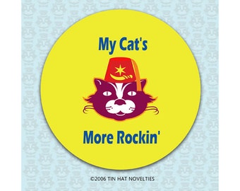 My Cat's More Rockin' Sticker