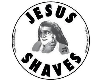 Jesus Shaves Sticker