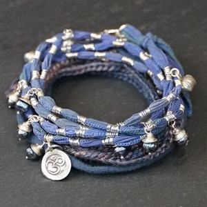 Blueberries Warrior Wrap Bracelet Necklace/ more than skin deep jewelry/empathic warrior/ pay it forward jewelry/ GIVINGTHROUGHJEWELRY image 1