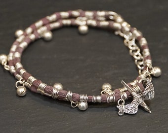 Dusk Night Hawk Warrior Wrap/ more than skin deep jewelry/ one world jewelry/ pay it forward jewelry/ giving through jewelry