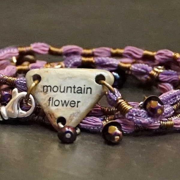 Awakening Earth-Zen Warrior Wrap Bracelet Necklace/ more than us/ more than skin deep/ pay it forward/ warrior jewelry/ GIVINGTHROUGHJEWELRY