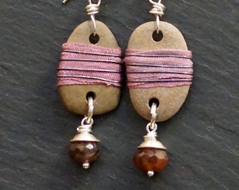 Sunset with Friends Zen Warrior Wrap Earrings/ more than skin deep/ one world jewelry/ pay it forward jewelry/GIVINGTHROUGHJEWELRY
