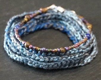 Sky Affirmation Warrior Wrap/ more than skin deep/ friendship bracelet/ one world jewelry/ pay it forward/ givingthroughjewelry