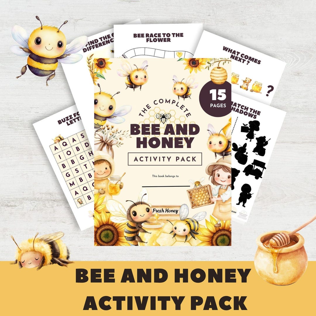 Bee Activity Pack, Printable Bee Activities, Activity Pack for Kids, B ...