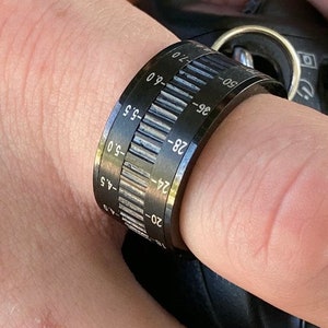 Camera Ring -See Video-Camera Focus Ring - Camera Lens Ring - Photographers Ring - Spinner Ring