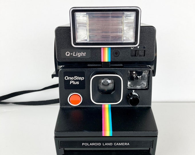 Polaroid Camera Polaroid One Step Plus With Optional Qlight Flash Rare
