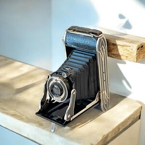 Vintage Folding Film Camera  Ansco PD 16 Antar in original box - Vintage camera