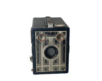 Vintage Kodak Brownie Junior Six-20 Box Camera- Check us out and our huge collection of Vintage Cameras