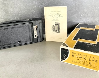 Vintage Folding Film Camera -Kodak Hawkeye - New Old Stock - Like New