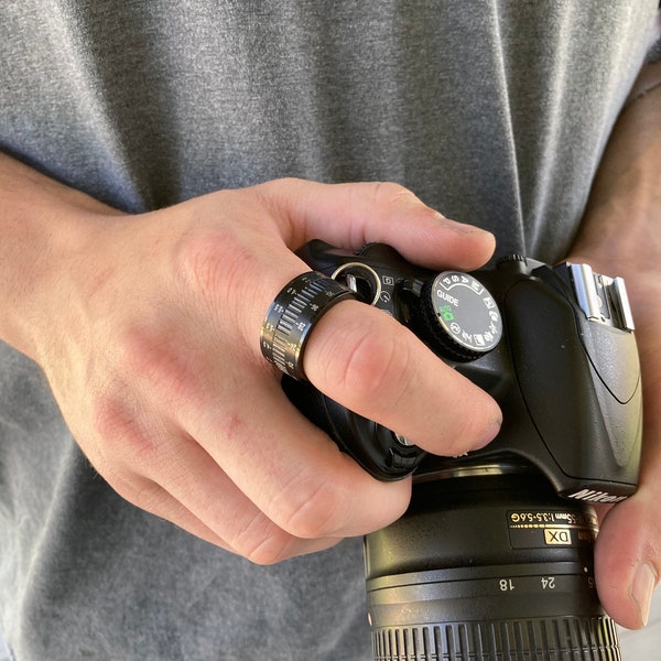 Great Gift - Camera Ring -See Video -Camera focus spinner Ring - Camera Lens Ring - Photographers Ring - Spinner Ring - Cool Ring