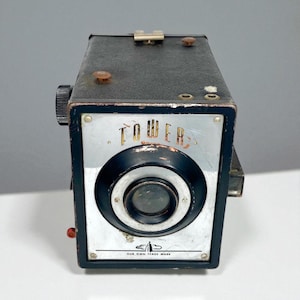 Vintage Camera -Tower 120 film Box Camera- Check us out and our huge collection of Vintage Cameras