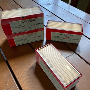 Vintage Slide Magazines - Slide Holders - Slide Projector - Set of 4