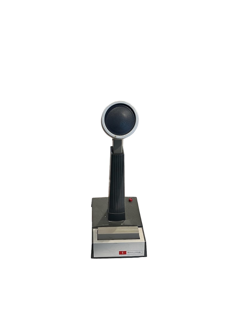 Vintage Microphone - Shure magnetic microphone 444 - Vintage desk Microphone image 1