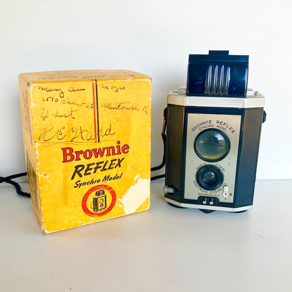 Vintage Film Camera  Kodak Dual Lens Brownie Reflex Synchro Camera - New cameras added to our site every day.