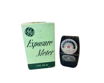 Vintage Photography Exposure Meter -  GE Exposure Meter with original box