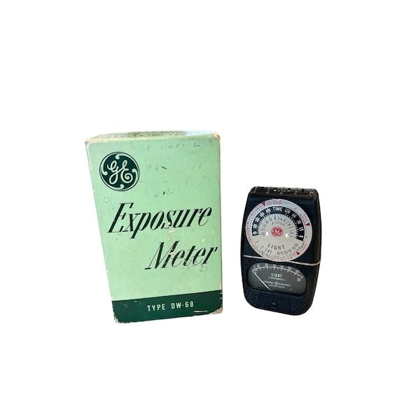 Vintage Photography Exposure Meter -  GE Exposure Meter with original box