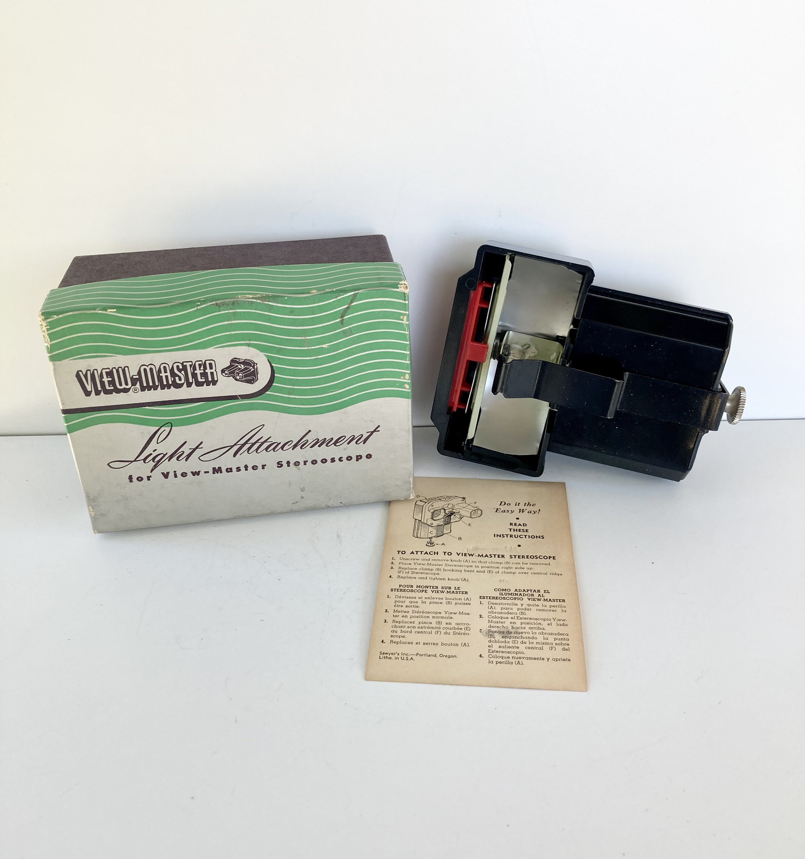 Vintage View-master Stereoscope Light Attachment in Original Box Vintage  Sawyer's View Master Reel Viewer -  Canada