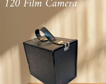 Vintage Film Box Camera - Ansco Shur-flash Art Deco Box Camera