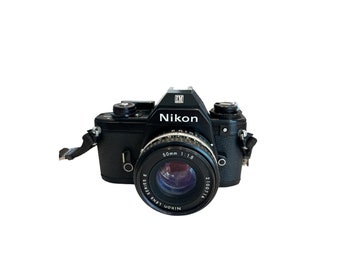 Vintage 35MM Film Camera- Nikon EM Black Body with 50MM lens - Check out our great selection of Cameras