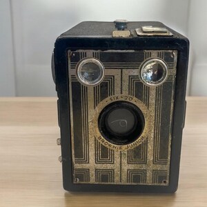 Vintage Kodak Brownie Junior Six-20 Box Camera- Check us out and our huge collection of Vintage Cameras
