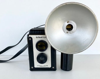 Vintage Film Camera -  Vintage Spartus Full Vue Box Twin Lens Camera with flash - Check put all of our cameras