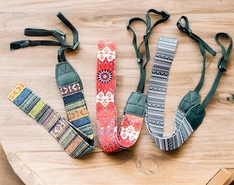 Camera strap - 3 Designs to choose from  Fits any camera - Free Shipping -