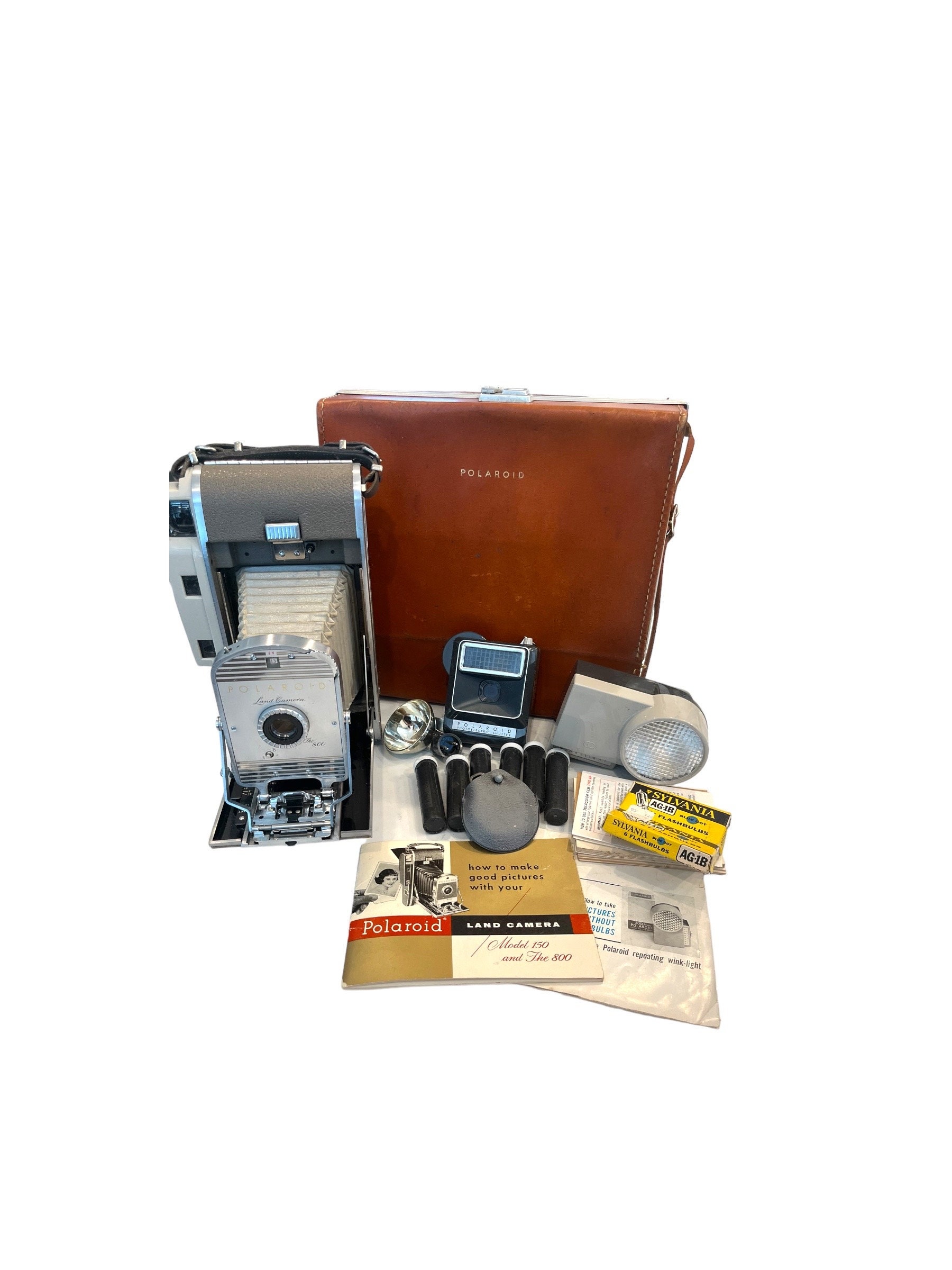 Vintage Polaroid Camera - Polaroid Model 800 Land Camera Outfit
