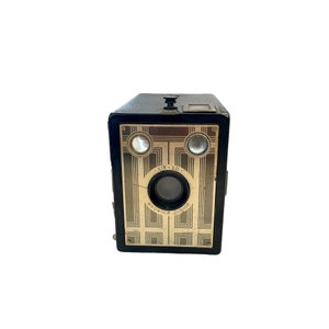 Vintage Kodak Brownie Junior Six-20 Box Camera- Check us out and our huge collection of Vintage Cameras