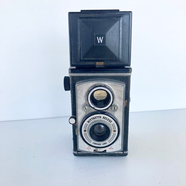 Vintage Twin Lens TLR Camera Deluxe Wittnette Chrono lens Camera